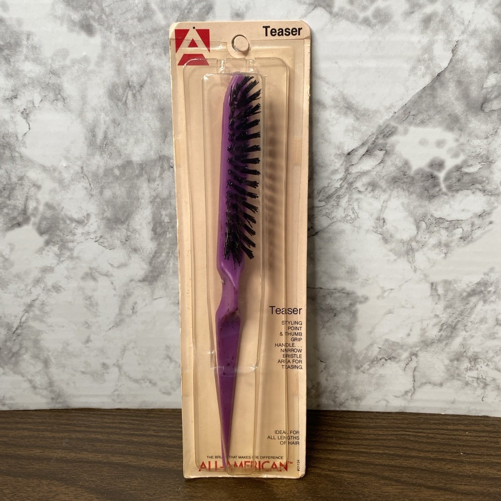 NEW Vintage PURPLE All American Teaser Brush #01134 NEW IN PACKAGE